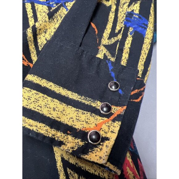 Wrangler Western Shirt Womens Size XL Aztec Pearl Snap Long Sleeve Button Down - Picture 6 of 16